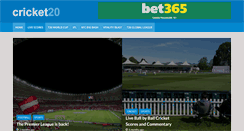 Desktop Screenshot of cricket20.com